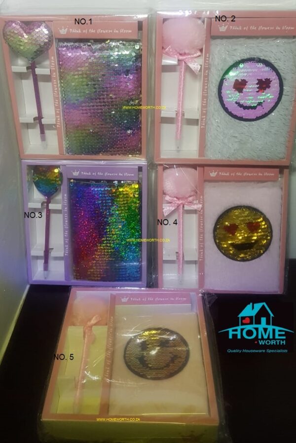 TWO TONE SEQUIN BOOK WITH PEN IN GIFT PACK - Image 2