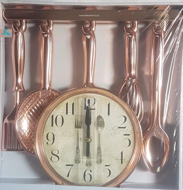KITCHEN WALL CLOCK UTENSIL DESIGN Home Worth