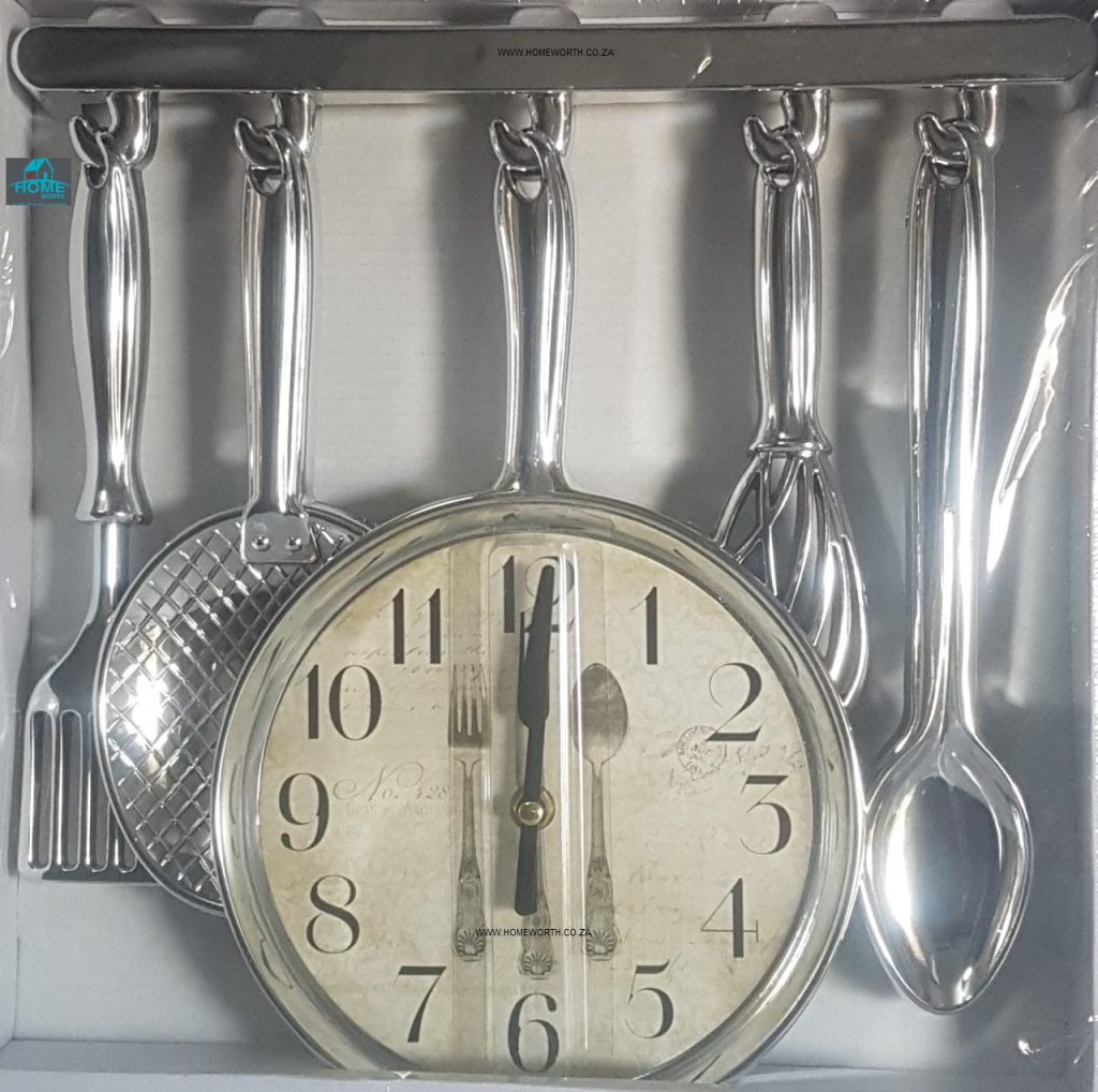 KITCHEN WALL CLOCK UTENSIL DESIGN Home Worth