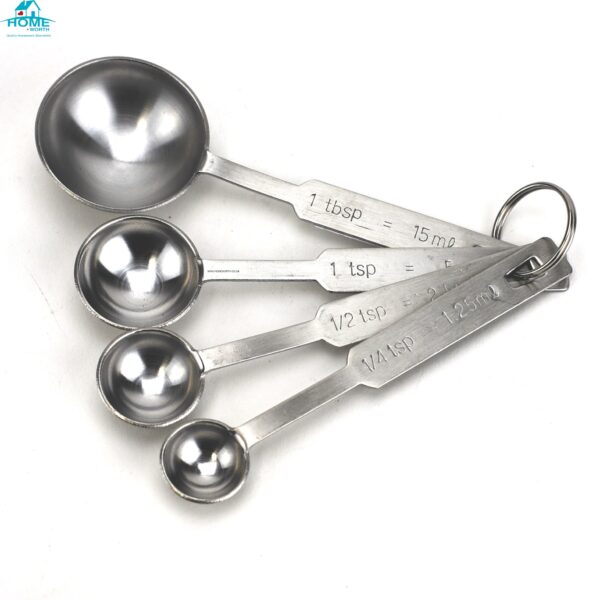 STAINLESS STEEL 4PC MEASURING SPOON SET - Image 3