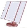 TRI-FOLDED TABLE MAKEUP MIRROR - COSMETIC MAGNIFYING MIRROR - ROSE