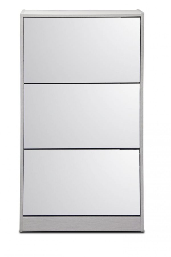 ELEMENT - MIRROR SHOE CABINET 3 TIER - MAPLE - FINE LIVING