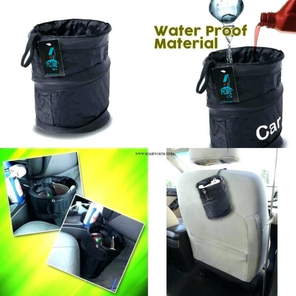 COLLAPSIBLE WATERPROOF CAR TRAVEL WASTE BIN - CAR ORGANIZER HOLDER - Image 2