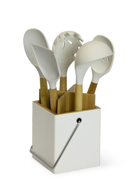 KITCHEN UTENSIL CADDY 6PC SET