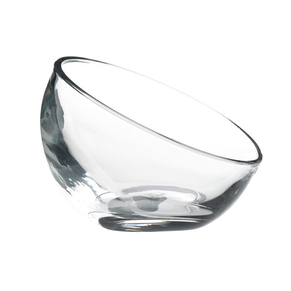6 SLANTED  GLASS BOWLS