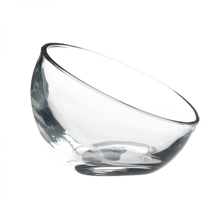 6 SLANTED GLASS BOWLS Home Worth