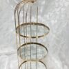 3 TIER METAL MIRROR STAND - GOLD COLOR - CAGE STYLE - Image 2