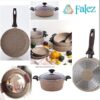FALEZ CAST ALU FRYPAN WITH LONG HANDLE - CREAMY GRANITEC