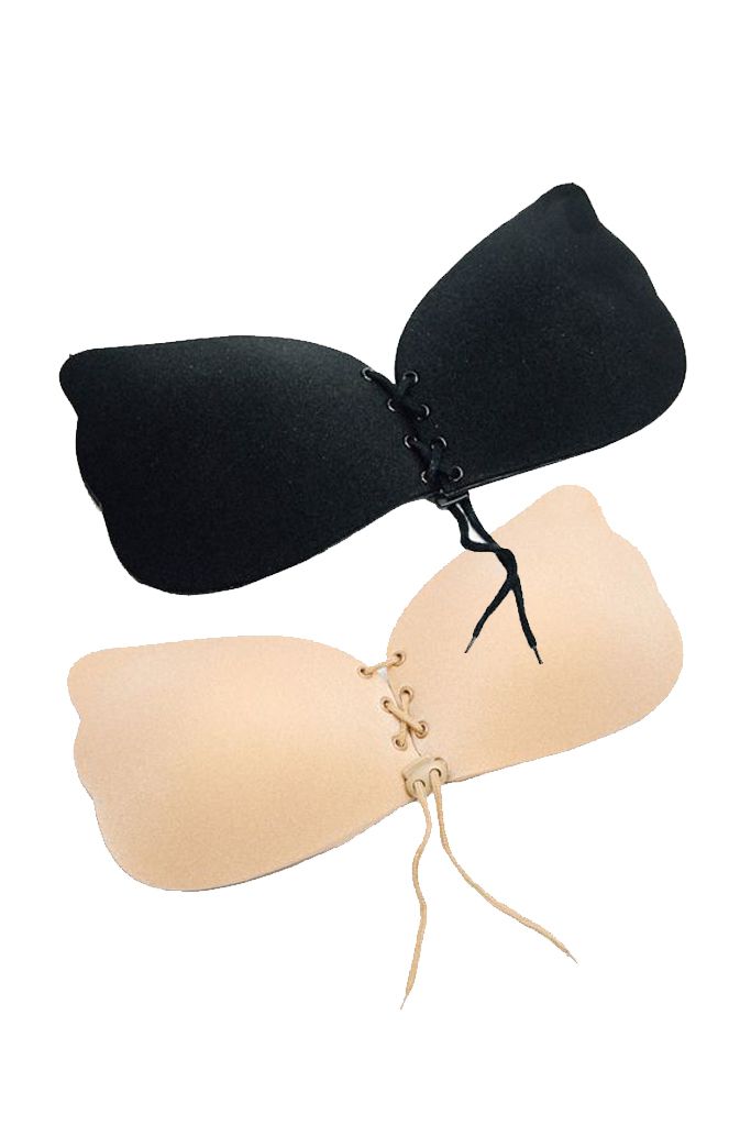 FREEBRA - STICK ON INVISIBLE BRA BUTTERFLY WING DRAW STRING PUSH-UP  STRAPLESS BACKLESS BRA - Home Worth