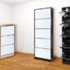 MIRROR SHOE CABINET 3+2 STACKABLE - FINERY