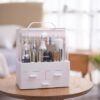 COSMETICS STORAGE BOX WITH LID COVER