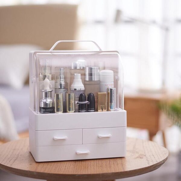 COSMETICS STORAGE BOX WITH LID COVER