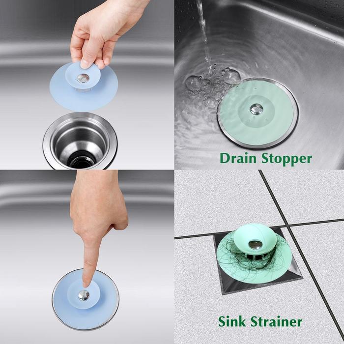 MoveCatcher Shower Drain Hair Catcher 5 Pack Durable Silicone Drain Covers  with Suction Cup Hair Catcher Shower Drain Hair Stopper Easy to