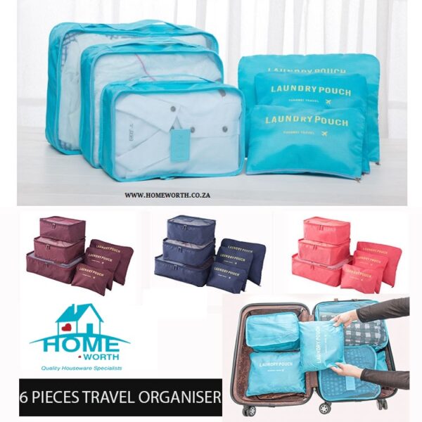 LUGGAGE ORGANISER POUCH 6PC SET