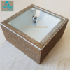 WOODEN BOX WITH DIAMANTE AND GLASS LID - Image 2