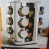 12 BOTTLE SPICE CAROUSEL SET IN ROTATING STAND - ROSE GOLD - Image 2