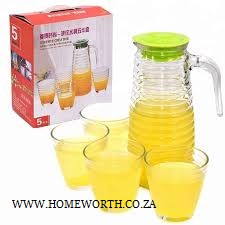 5 PC GLASSWARE WATER/JUICE SET - COVERTE CREATIVE