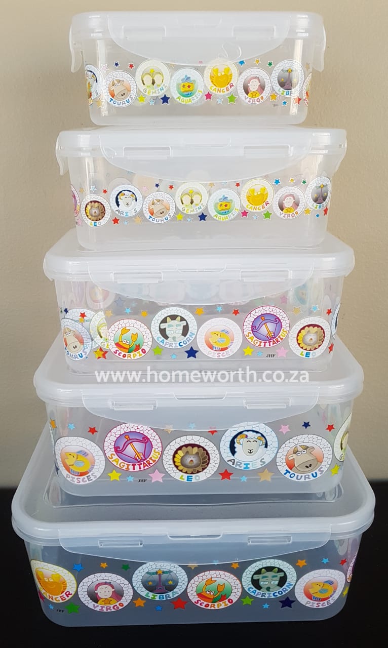 5PC STORAGE CONTAINER SET – STAR SIGNS