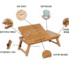 BAMBOO FOLDING LAPTOP TABLE - FINE LIVING - Image 3