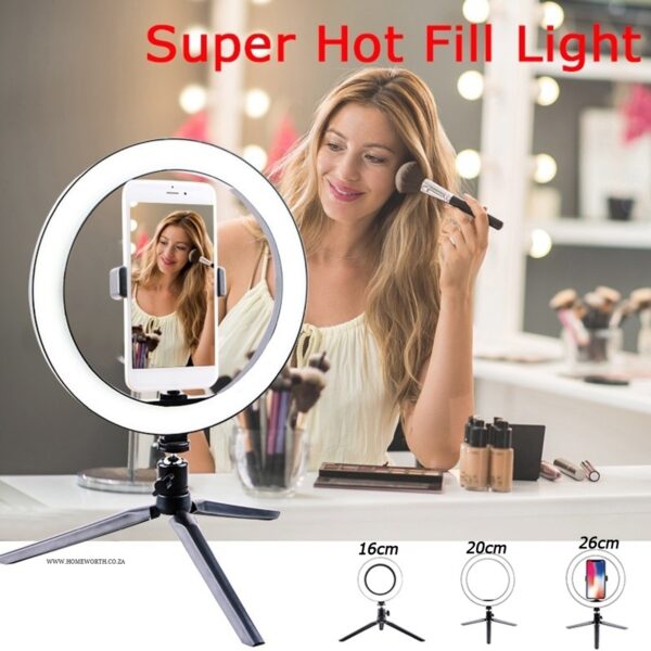 RING FILL LIGHT WITH TRIPOD DESK STAND - SELFIE LIGHT