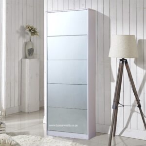 5 DOOR MIRROR SHOE CABINET