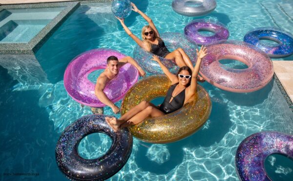 SWIM ROUND RING TUBE - GLITTER