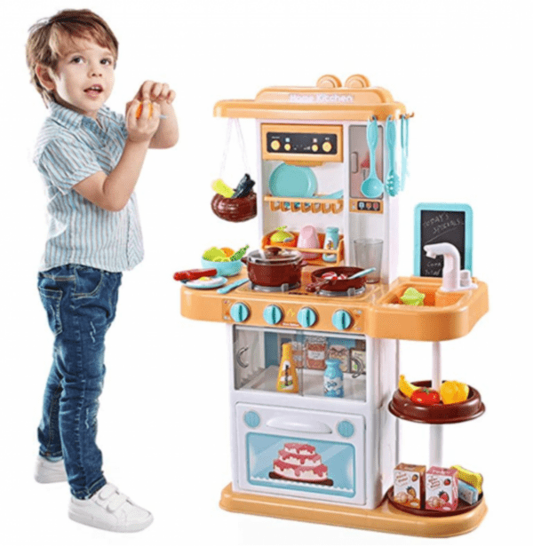 JERONIMO - 38PCS KITCHEN PLAY SET ORANGE AND BLUE - Image 2