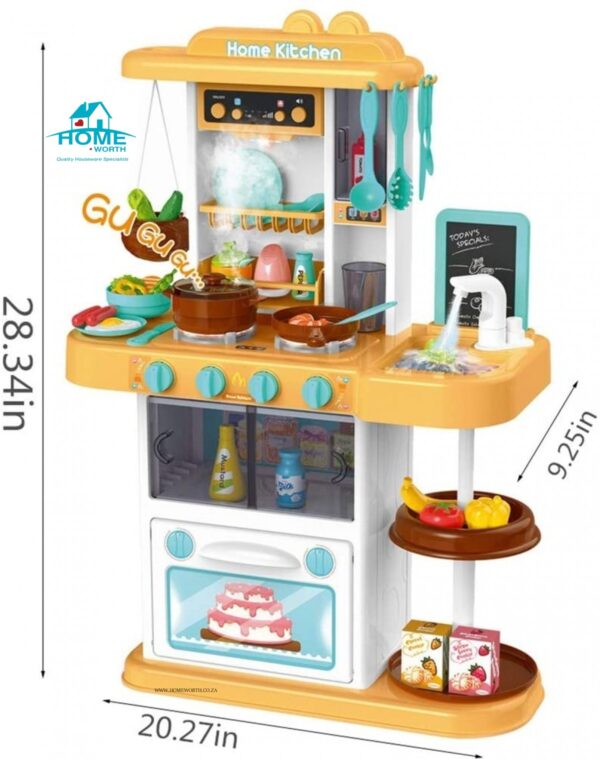 JERONIMO - 38PCS KITCHEN PLAY SET ORANGE AND BLUE