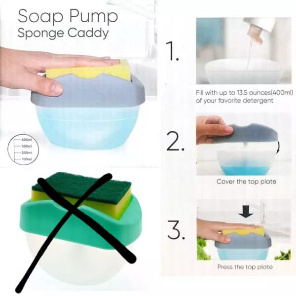 SOAP PUMP SPONGE CADDY