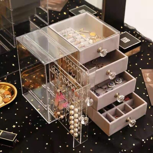 4 DRAW ACRYLIC JEWELLERY ORGANIZER