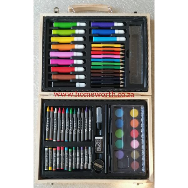 66 PCS OF KIDS STATIONARY IN WOODEN BOX