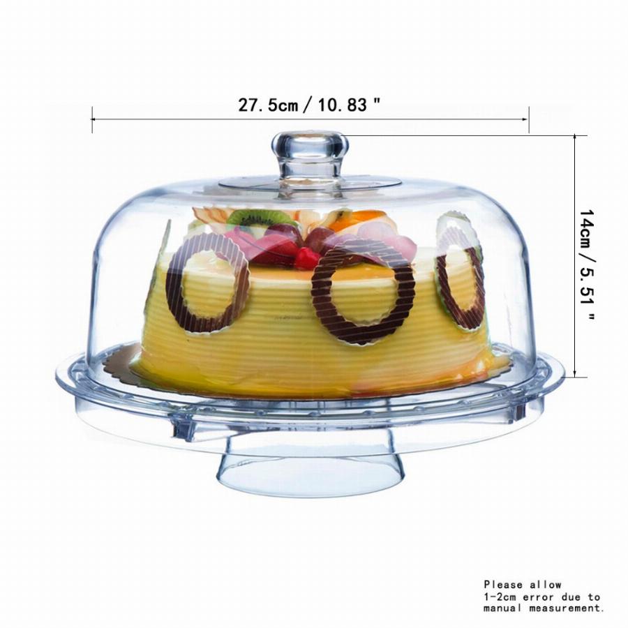 ACRYLIC 3IN1 CAKE SERVING TRAY WITH DOME LID Home Worth